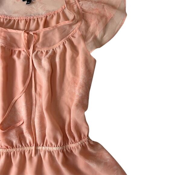 apt 9 peach bohochic flowy cottegecore sheer shirt whimsical fairy size meduim - Picture 3 of 5